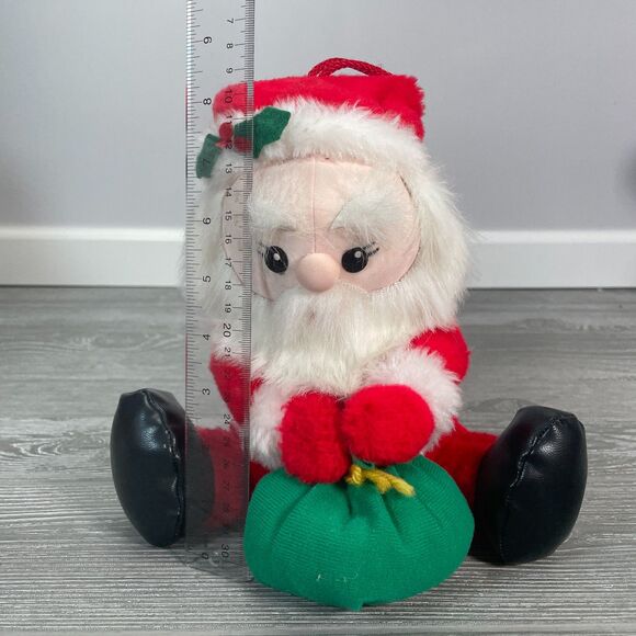 Vintage 1980s Fun Farm Santa Claus Plush Stuffed Christmas Holiday Toy Rare - Picture 12 of 12